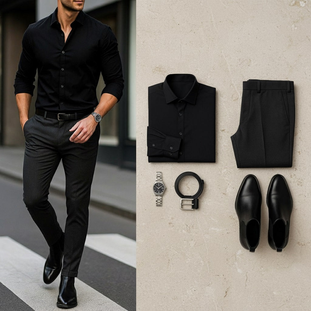 Social KIT 1 Camisa Social + 1 Calça Sarja